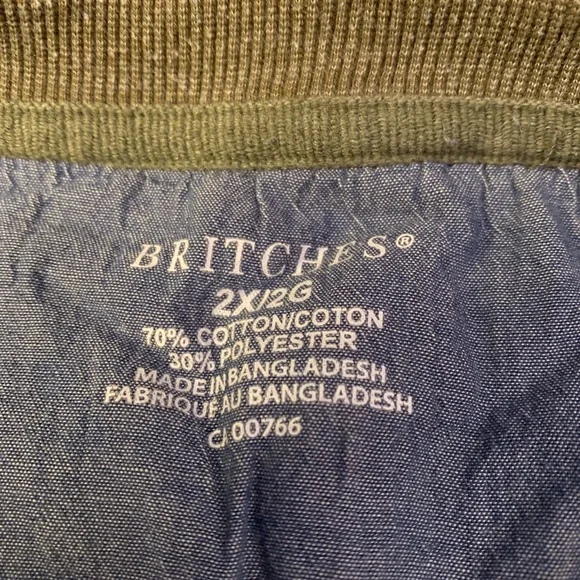 Britches Men’s 2XL Waffle Knit Thermal Long Sleeve Shirt - Olive Green - Picture 2 of 6